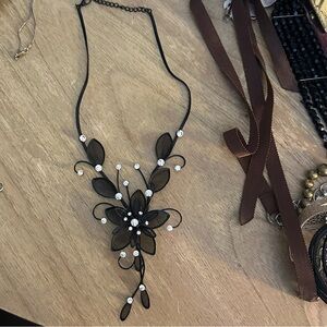 Floral Teardrop Necklace